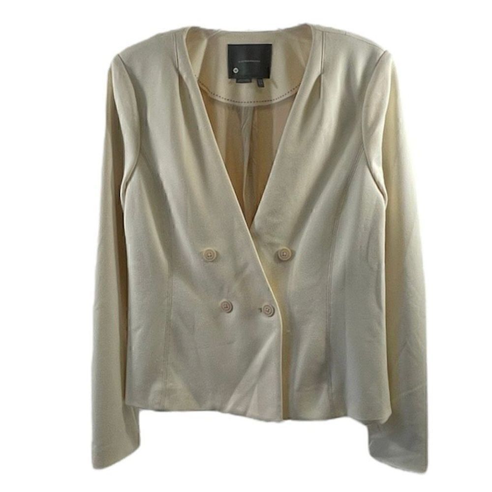 Anthropologie NWT Tavia Ivory Double Breasted Blazer Size 12